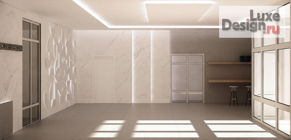 Дизайн интерьера офиса "Дизайн холла "Ростелеком" на ул.Мира " (фото 2)