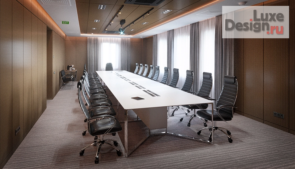 Дизайн интерьера офиса "Дизайн и 3D визуализации для компании Лукойл." (фото 1)