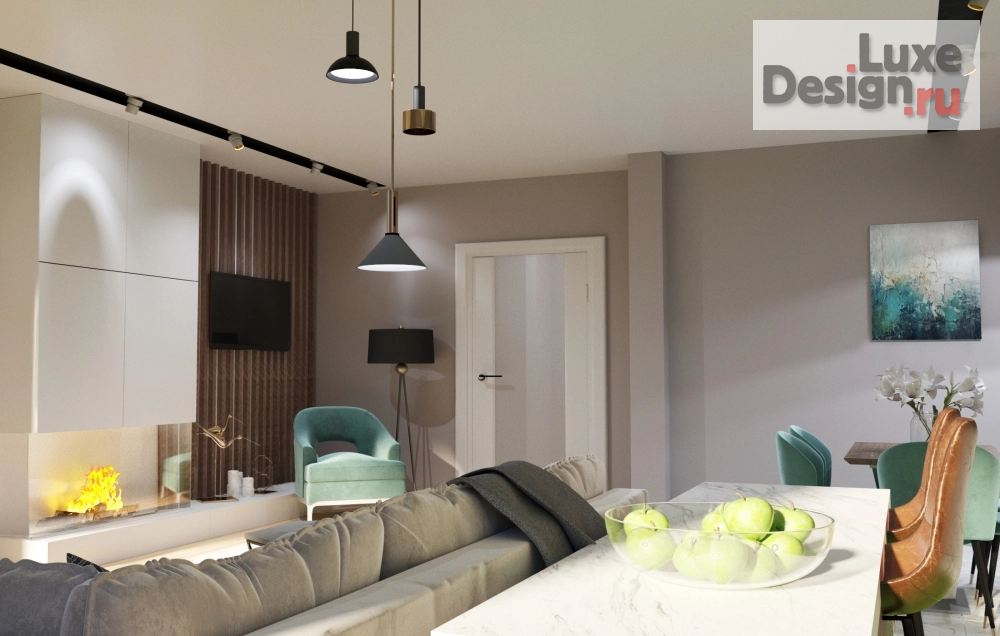 Дизайн интерьера двухкомнатной квартиры "Дизайн-проект двухкомнатной квартиры в новостройке" (фото 2)