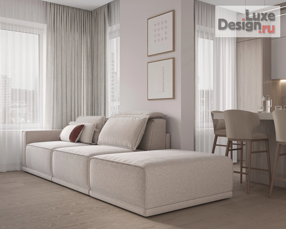 Дизайн интерьера квартиры студии "Комфортная студия" (фото 2)