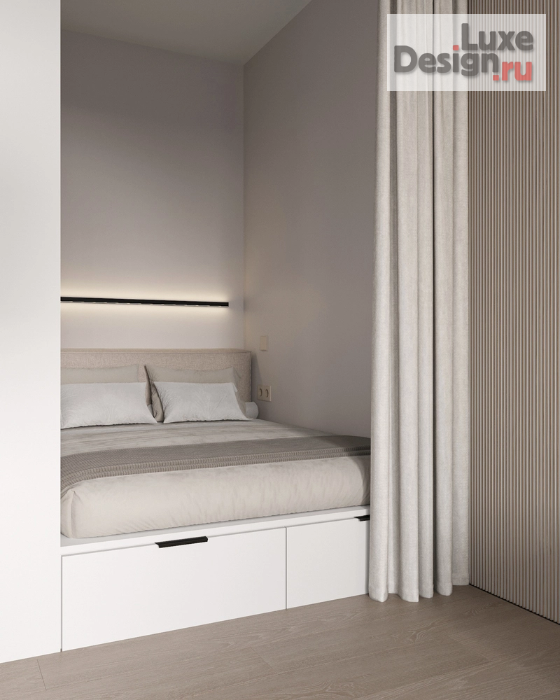 Дизайн интерьера квартиры студии "Комфортная студия" (фото 5)