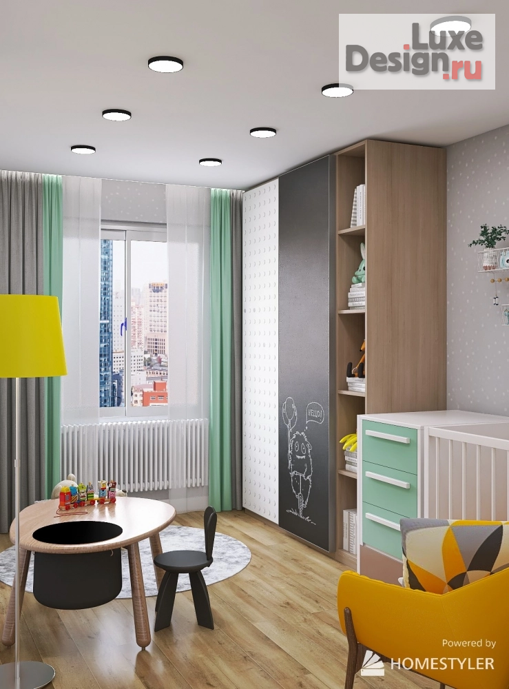 Дизайн интерьера трехкомнатной квартиры "Трехкомнатная квартира для молодоженов" (фото 10)