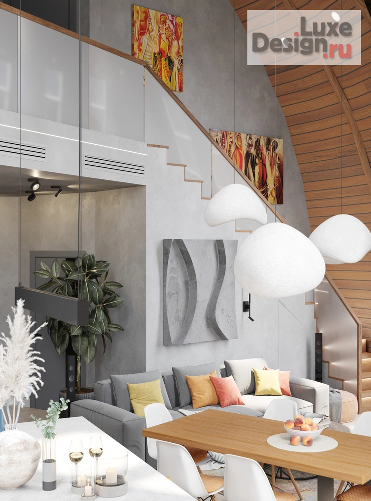 Дизайн интерьера частного дома "Дом-сфера" (фото 3)