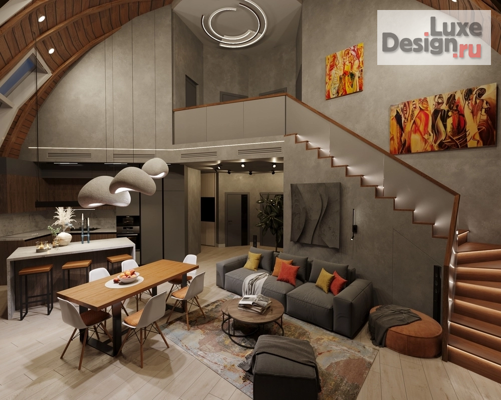 Дизайн интерьера частного дома "Дом-сфера" (фото 9)