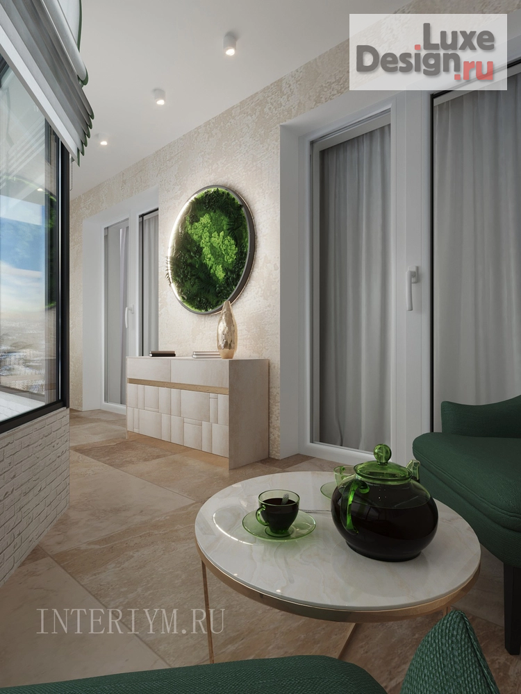 Дизайн интерьера лоджии "Дизайн-проект лоджии в ЖК "Троя", г. Волжский" (фото 1)