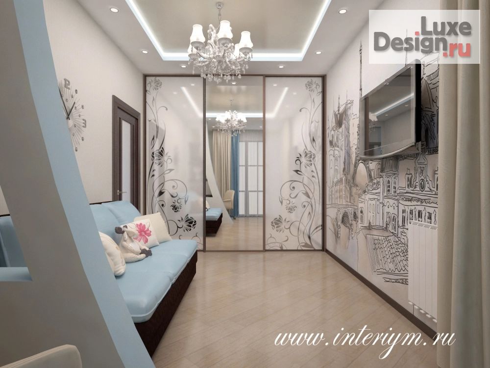 Дизайн интерьера детской "Дизайн детской для девочки-подростка в ЖК "Арбат"" (фото 3)