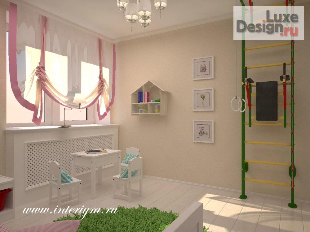 Дизайн интерьера детской "Дизайн интерьера детской для маленькой принцессы" (фото 3)