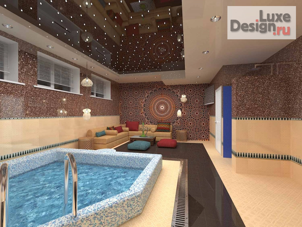 Дизайн интерьера сауны "Дизайн интерьера турецкой бани - хаммама" (фото 1)