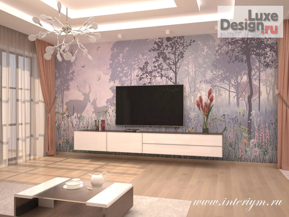 Дизайн интерьера коттеджа "Дизайн интерьера гостиной-кухни в современном стиле" (фото 3)