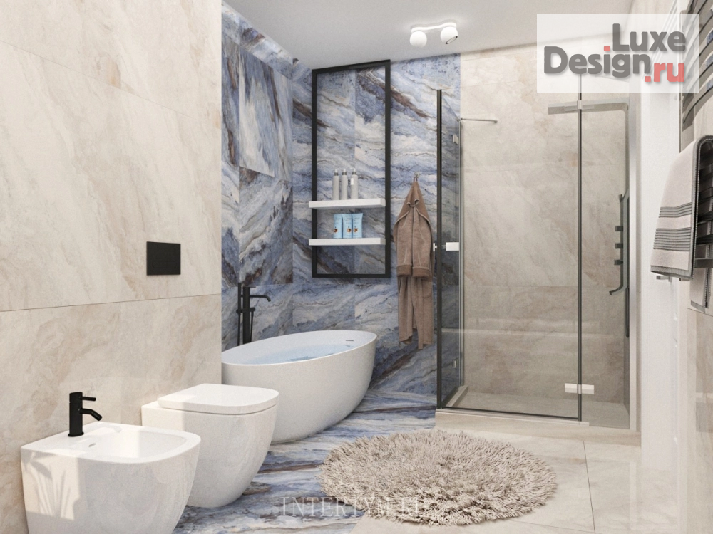 Дизайн интерьера ванной "Дизайн ванной комнаты в частном доме" (фото 3)
