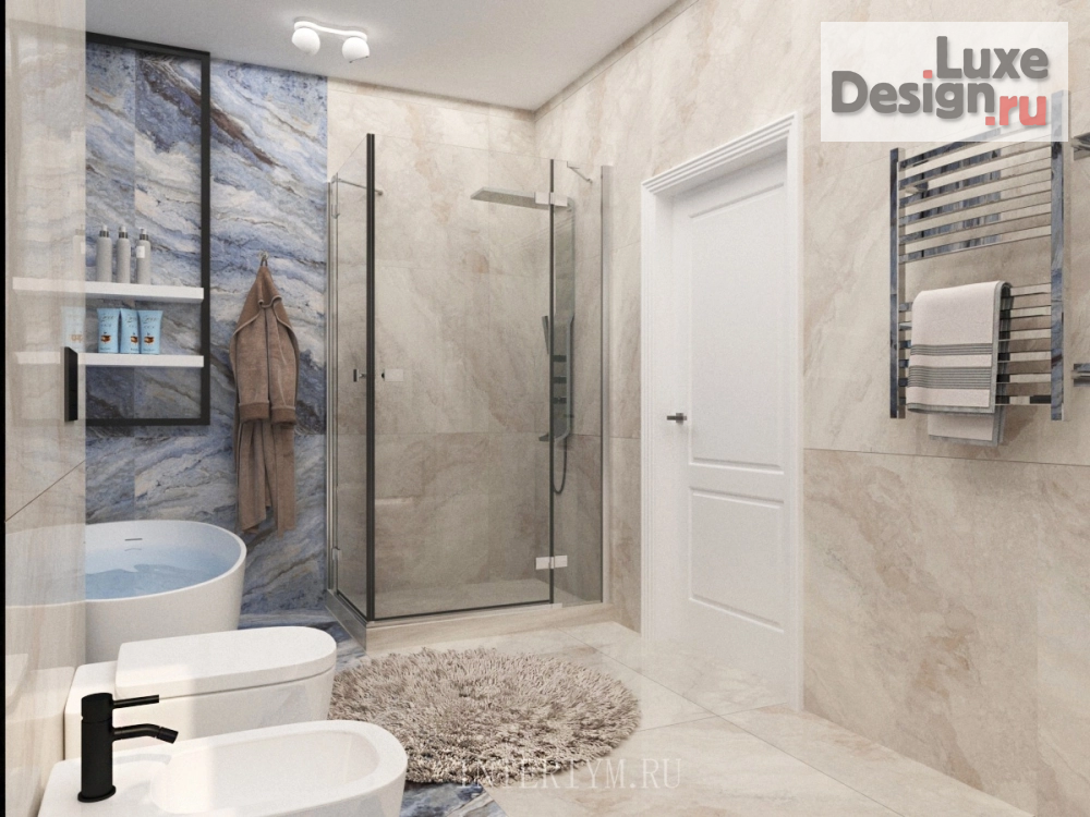 Дизайн интерьера ванной "Дизайн ванной комнаты в частном доме" (фото 4)