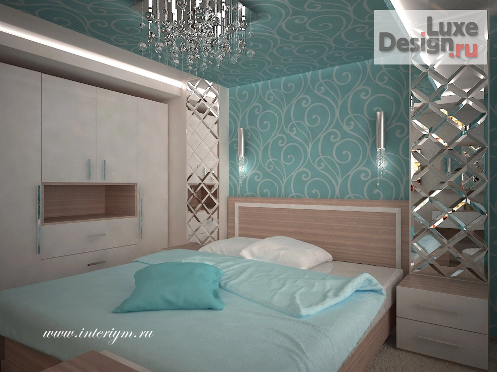 Дизайн интерьера спальни "Дизайн интерьера спальни в 2-х этажной квартире в п. Киляковка, Волгоградская область" (фото 2)