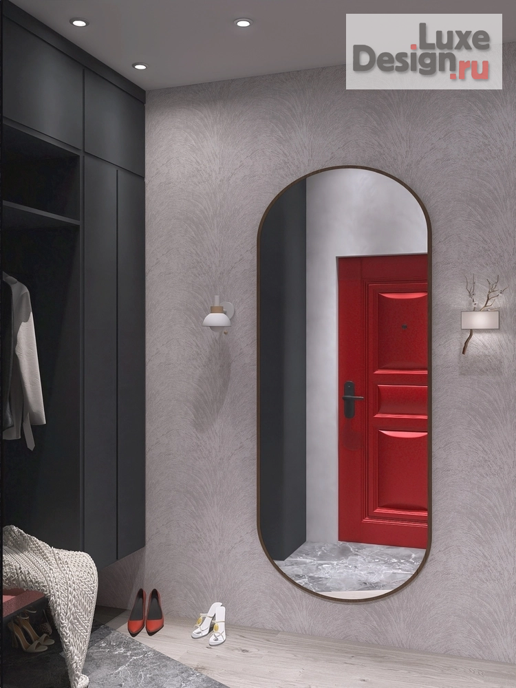 Дизайн интерьера однокомнатной квартиры "Проект однокомнатной квартиры (евродвушка) стандарт" (фото 2)