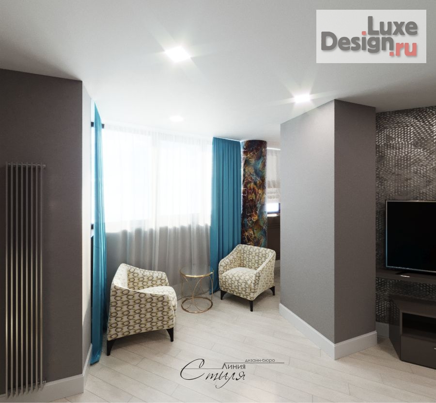 Дизайн интерьера двухкомнатной квартиры "Северное море" (фото 4)