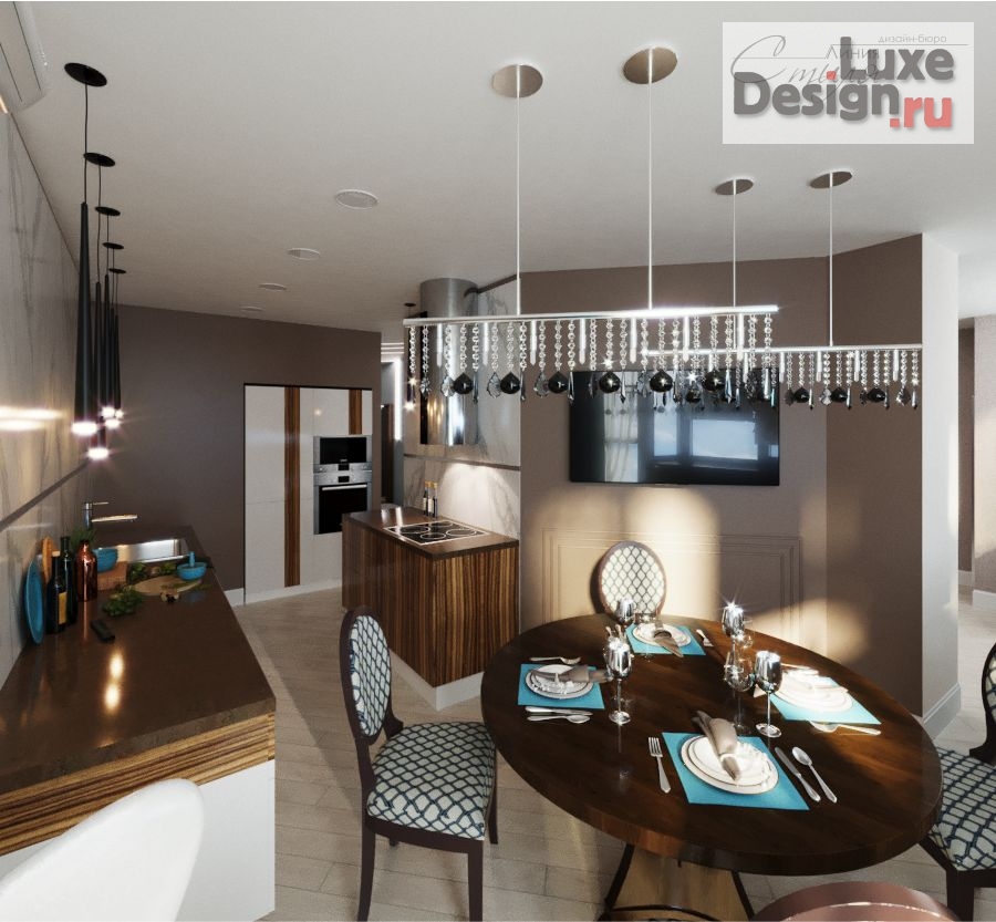 Дизайн интерьера двухкомнатной квартиры "Северное море" (фото 7)