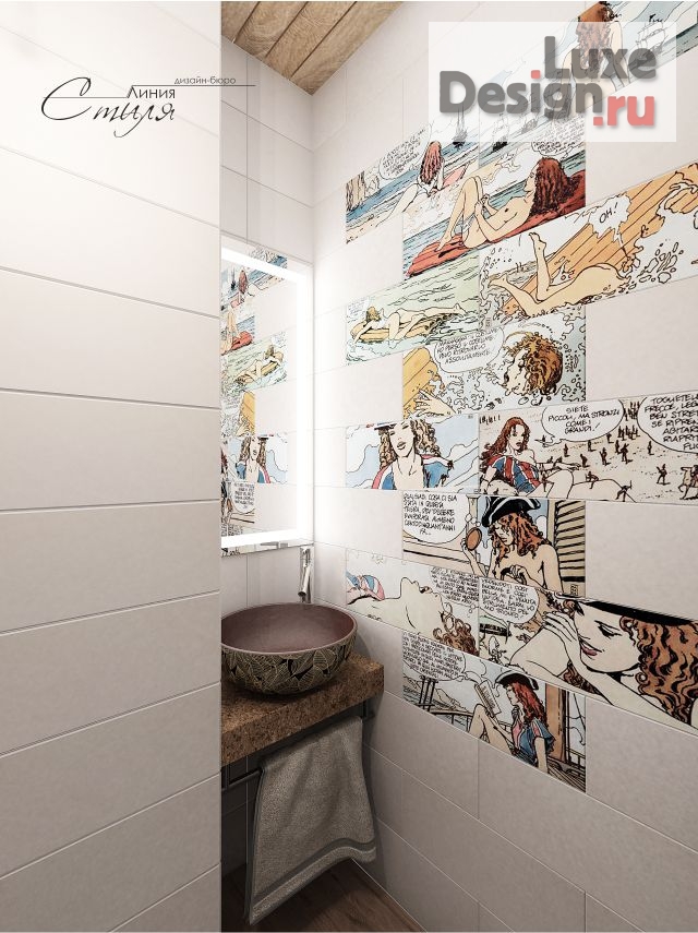 Дизайн интерьера двухкомнатной квартиры "Северное море" (фото 17)