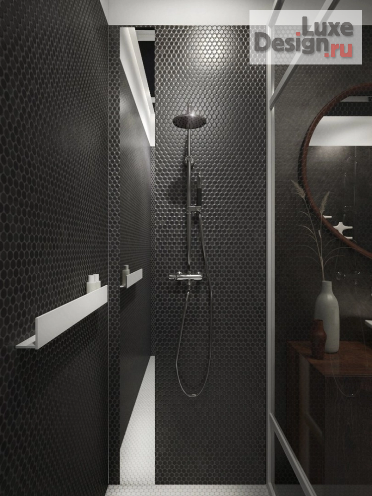 Дизайн интерьера ванной "Проект ванной комнаты in black" (фото 5)