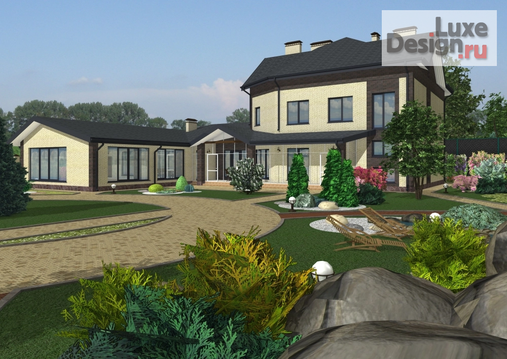 Частная архитектура "Проект дома с разработкой ландшафта." (фото 1)