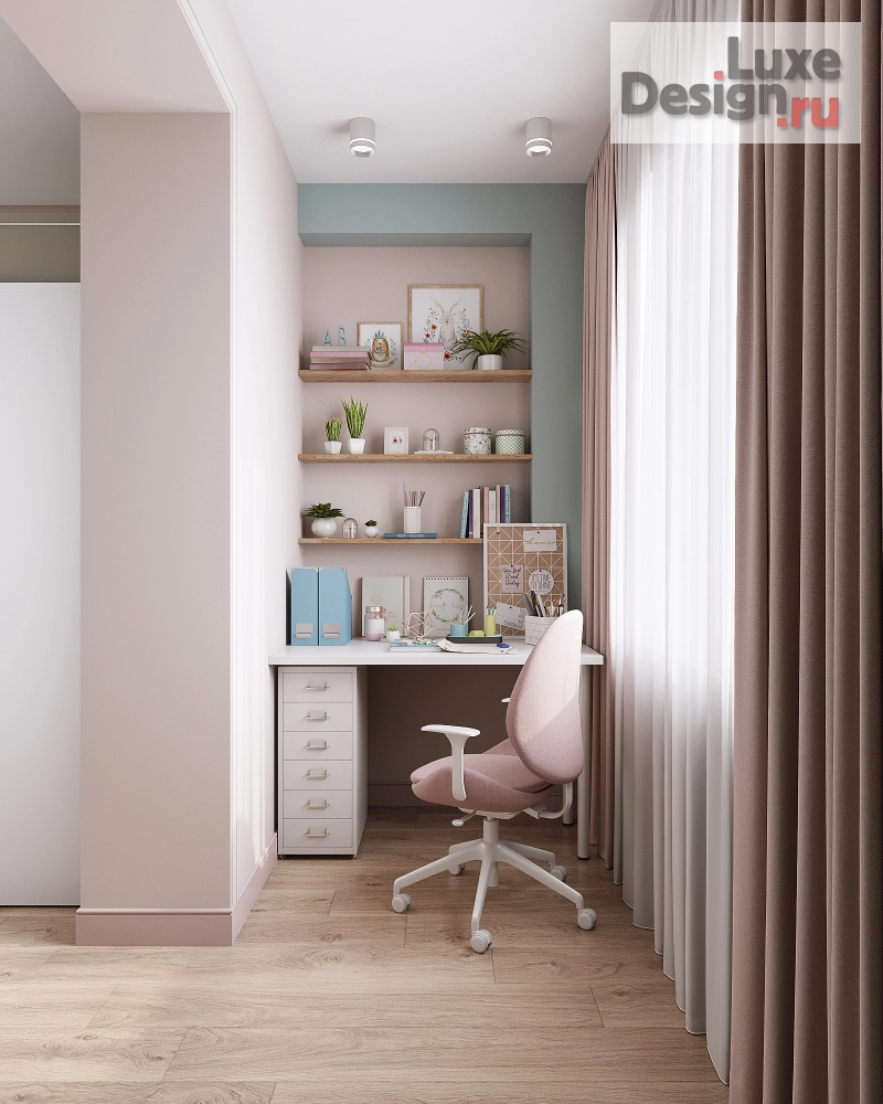 Дизайн интерьера четырехкомнатной квартиры "Мятное настроение. Проект квартиры в ЖК "Gala Park"" (фото 29)