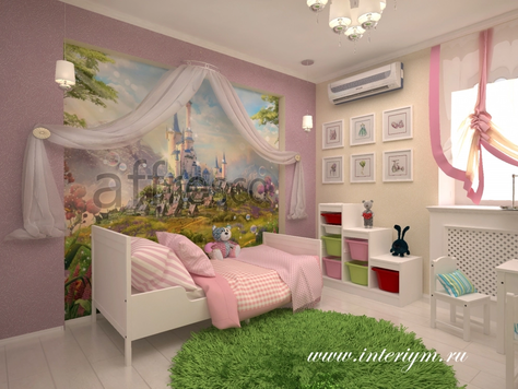 Дизайн интерьера детской в Волгограде "Дизайн интерьера детской для маленькой принцессы"