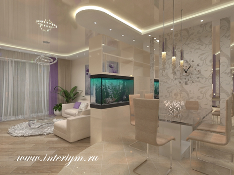 Дизайн интерьера квартир в Волгограде "Дизайн интерьера гостиной-кухни в 2-х этажной квартире в п. Киляковка в Волгоградской области"