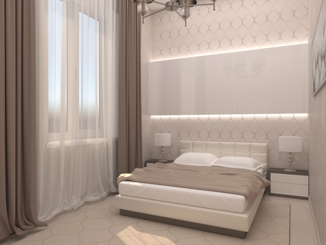 Дизайн интерьера спальни в Волгограде "Дизайн интерьера гостевой спальни"